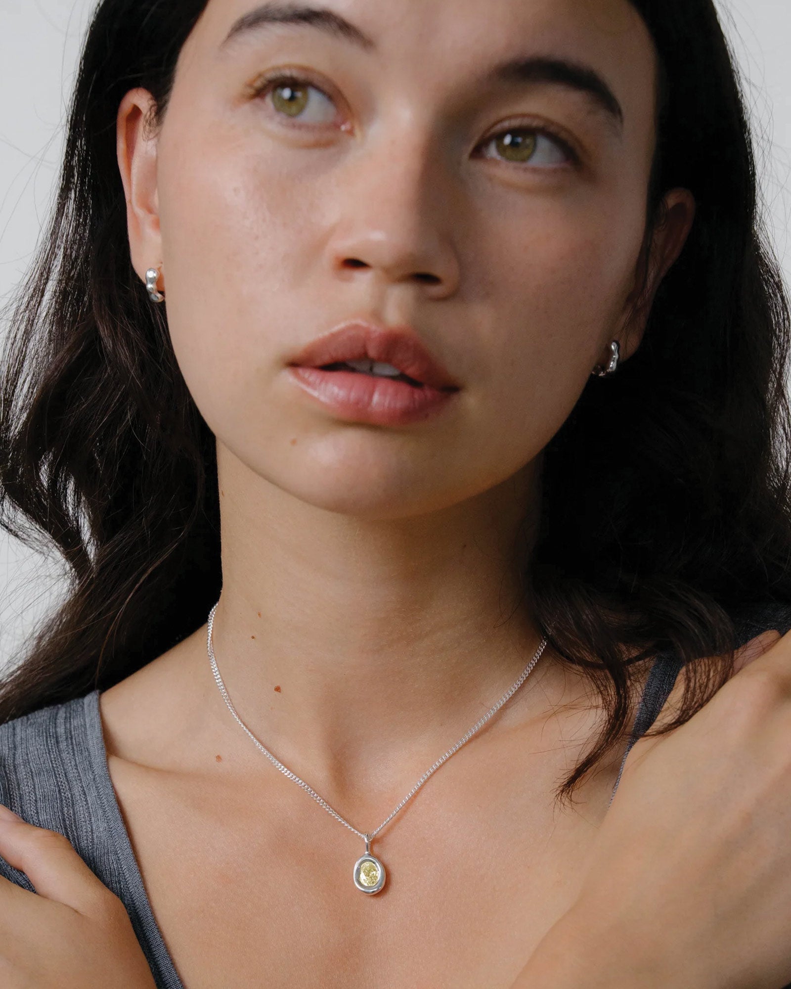 Ami Necklace Sterling Silver, Butter