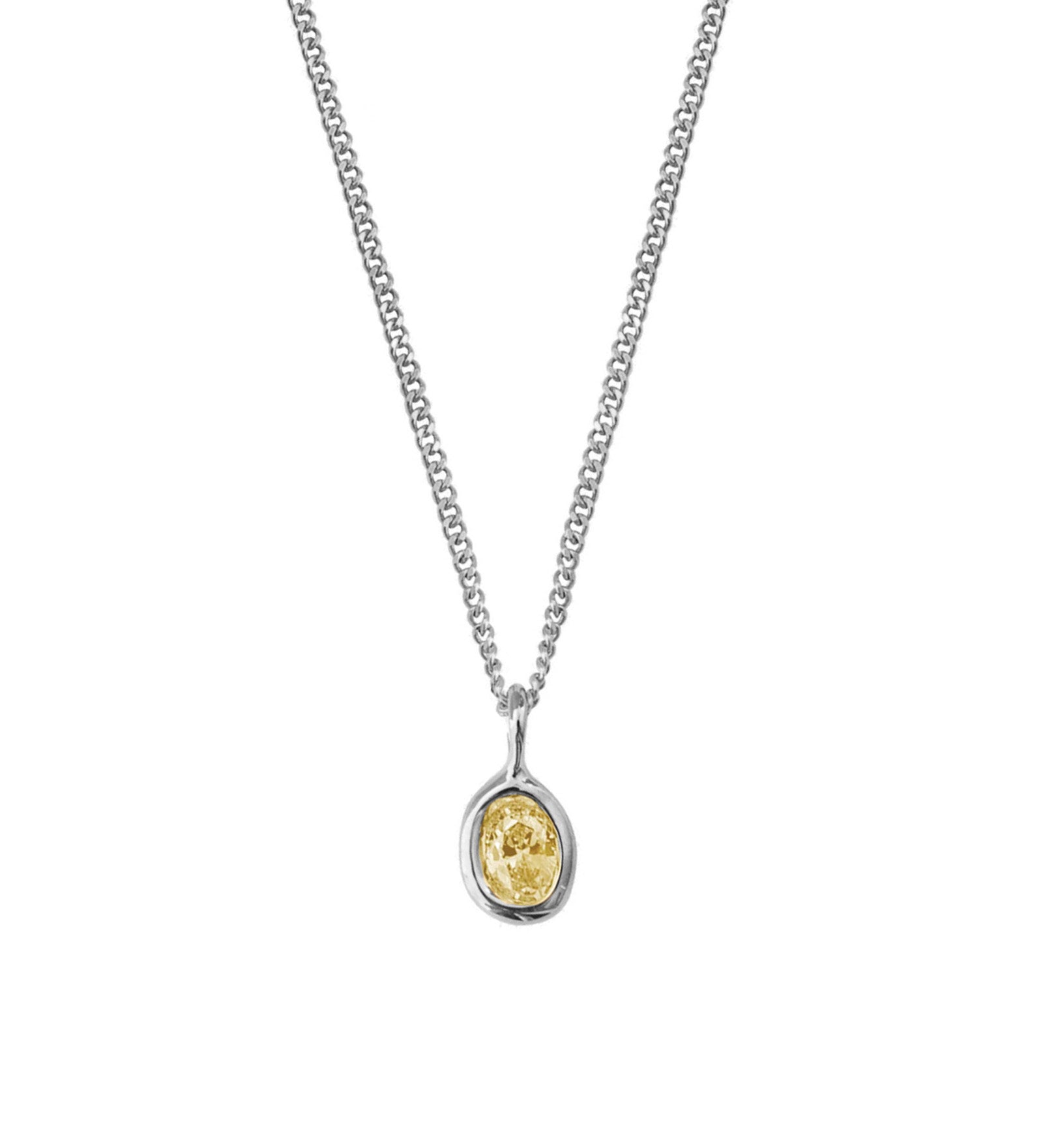 Kara Yoo-Ami Necklace-Necklaces-Sterling Silver, Butter-Blue Ruby Jewellery-Vancouver Canada