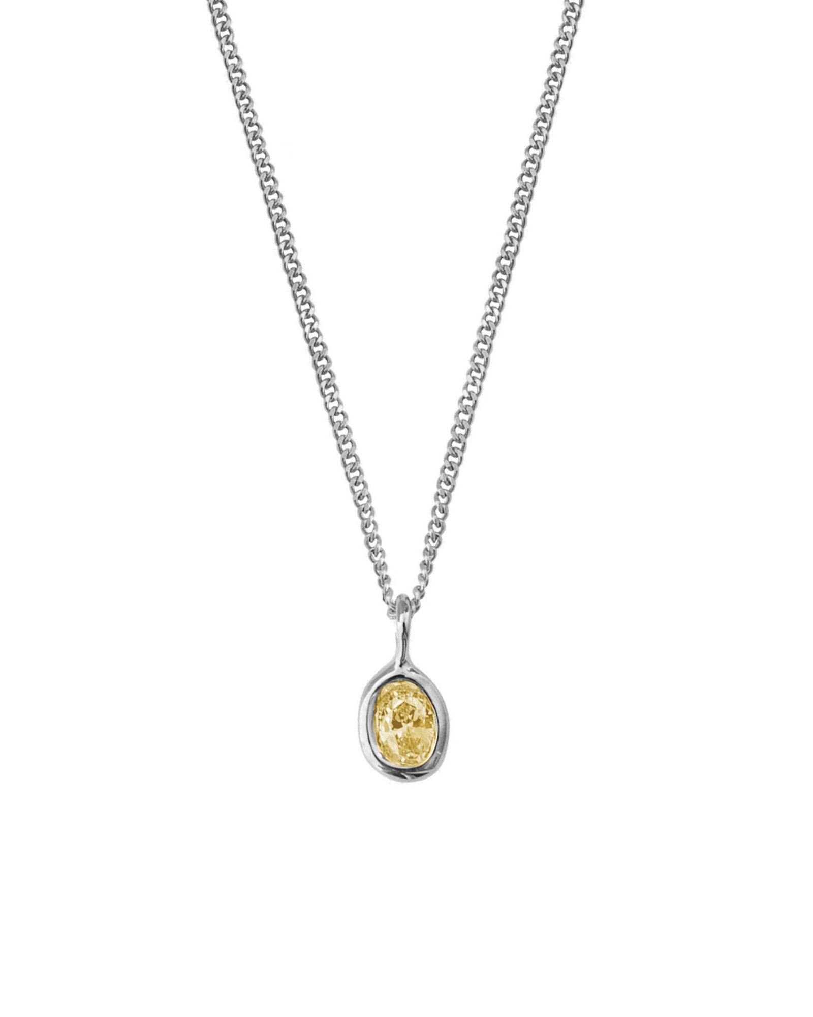 Kara Yoo-Ami Necklace-Necklaces-Sterling Silver, Butter-Blue Ruby Jewellery-Vancouver Canada
