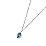 Ami Necklace Sterling Silver, Sky