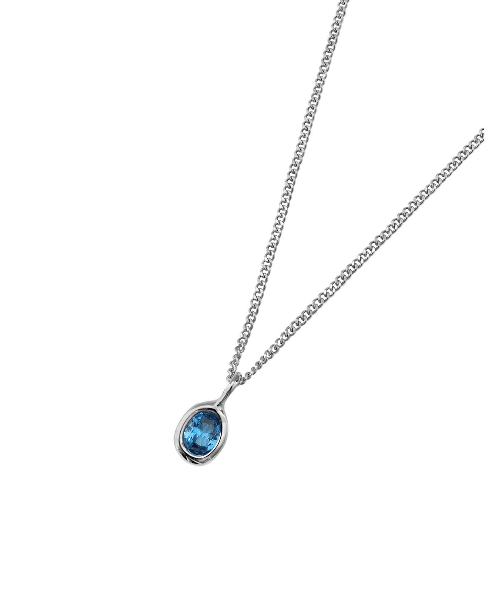 Ami Necklace Sterling Silver, Sky