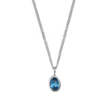 Kara Yoo-Ami Necklace-Necklaces-Sterling Silver, Sky-Blue Ruby Jewellery-Vancouver Canada