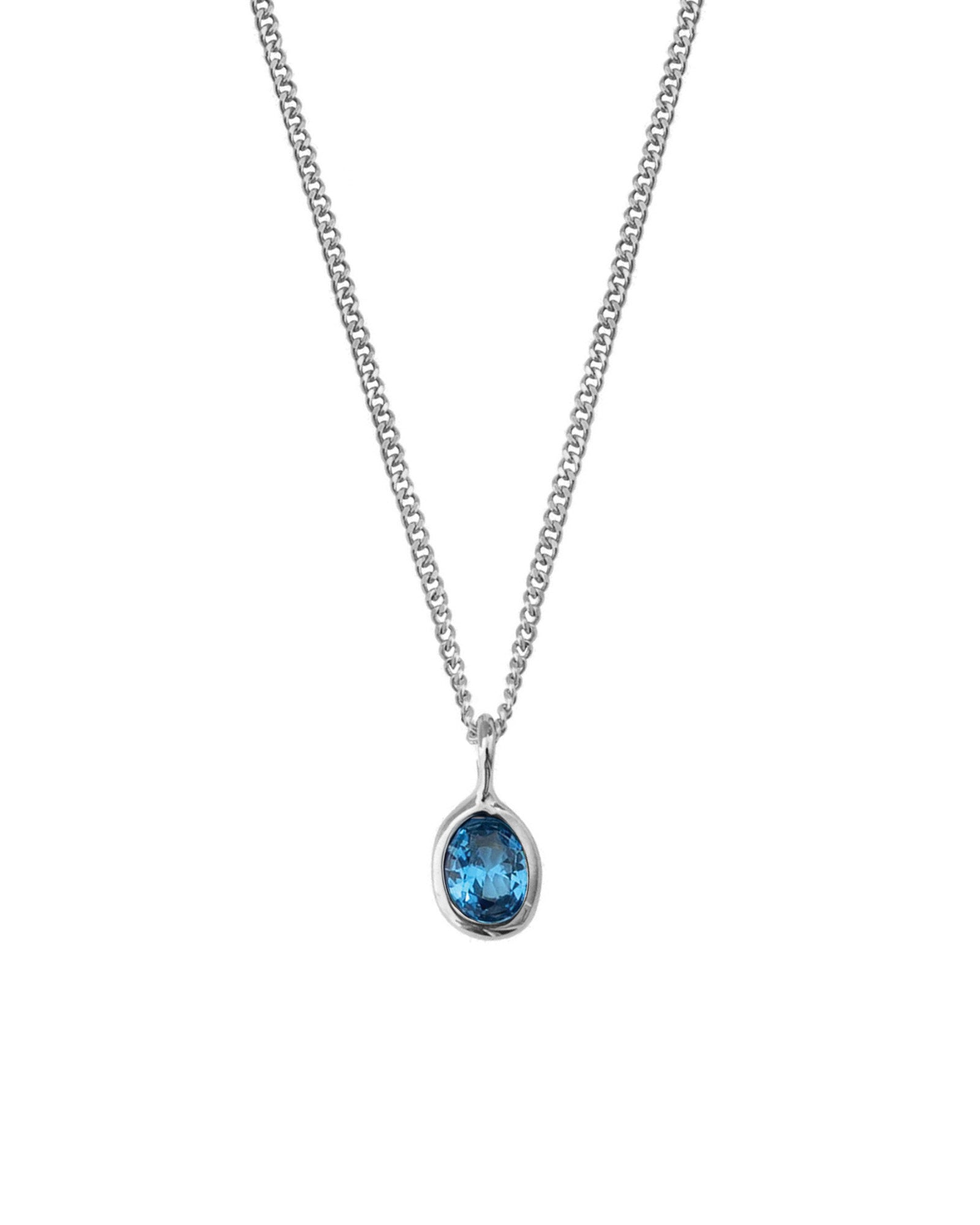 Kara Yoo-Ami Necklace-Necklaces-Sterling Silver, Sky-Blue Ruby Jewellery-Vancouver Canada