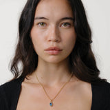 Ami Necklace 14k Gold Plated, Sky
