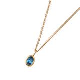 Ami Necklace 14k Gold Plated, Sky