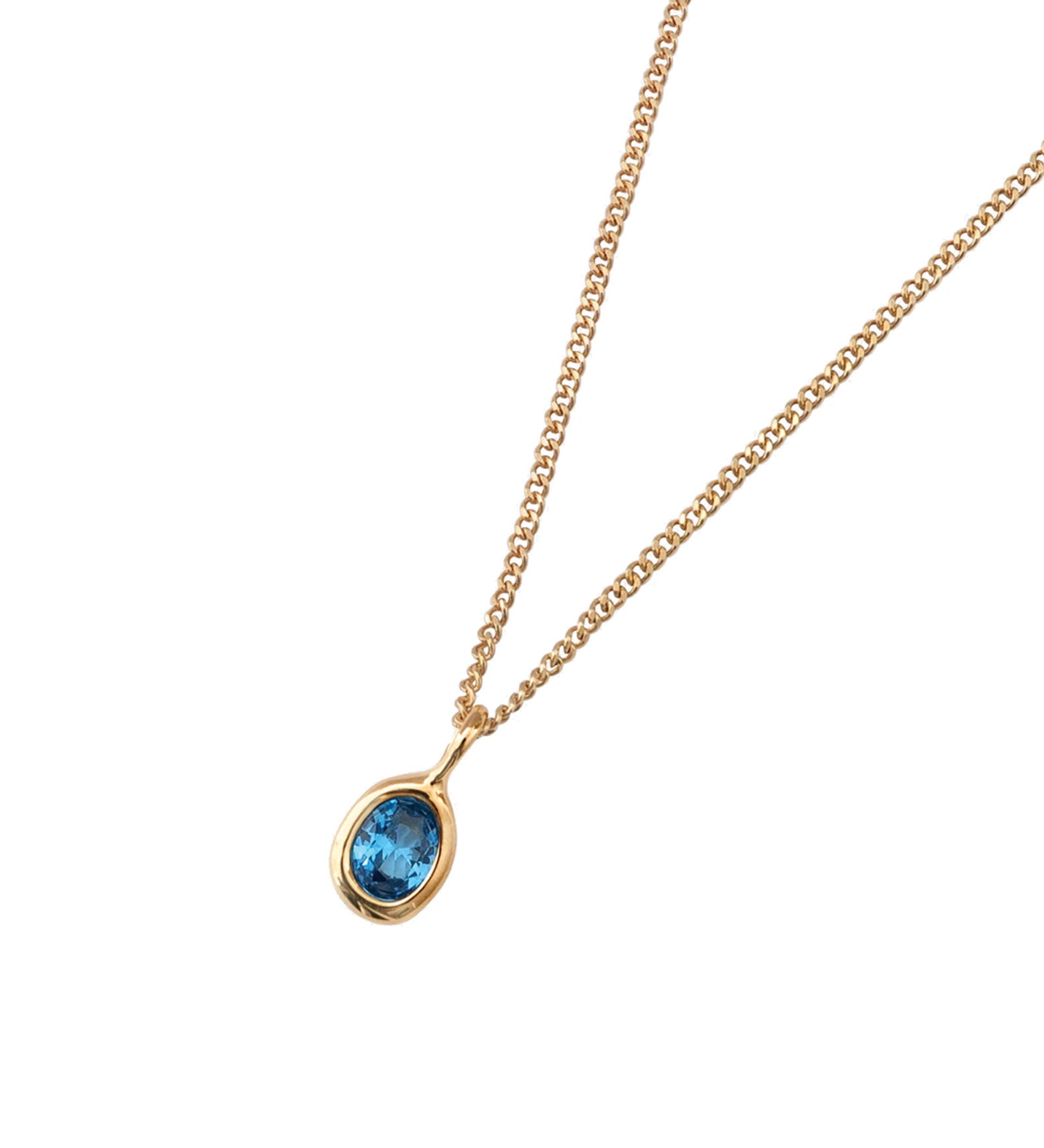 Ami Necklace 14k Gold Plated, Sky