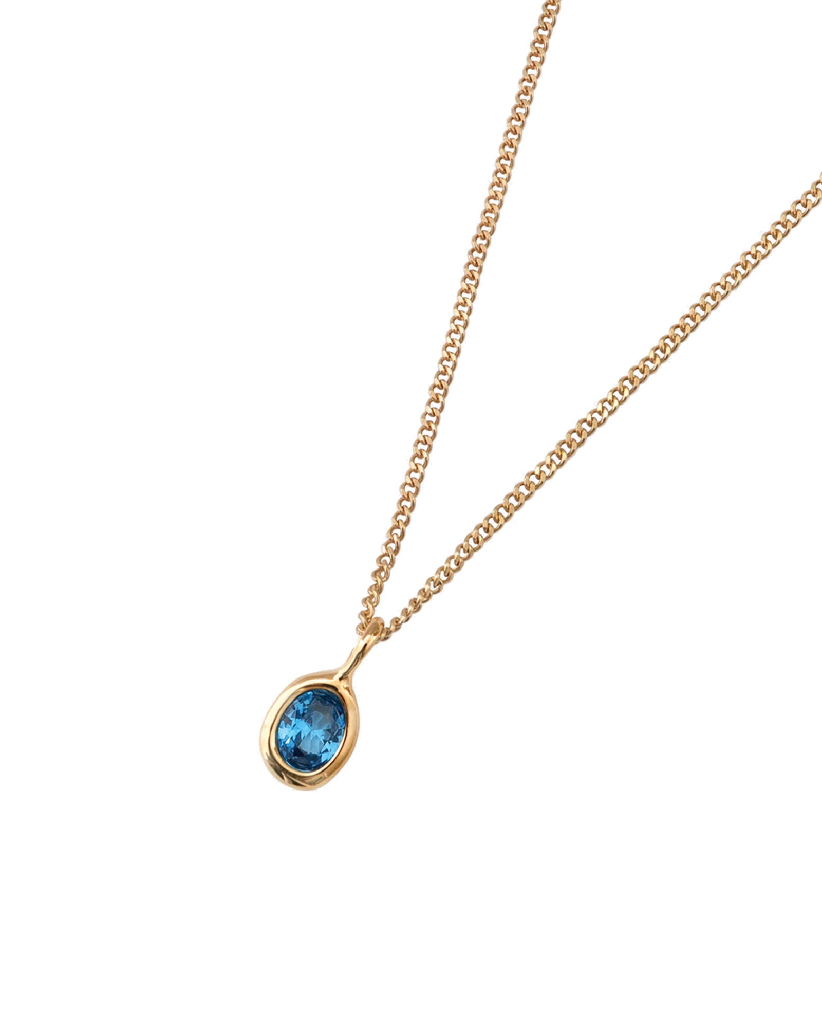 Ami Necklace 14k Gold Plated, Sky