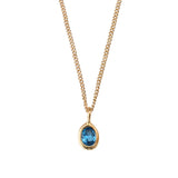 Kara Yoo-Ami Necklace-Necklaces-14k Gold Plated, Sky-Blue Ruby Jewellery-Vancouver Canada