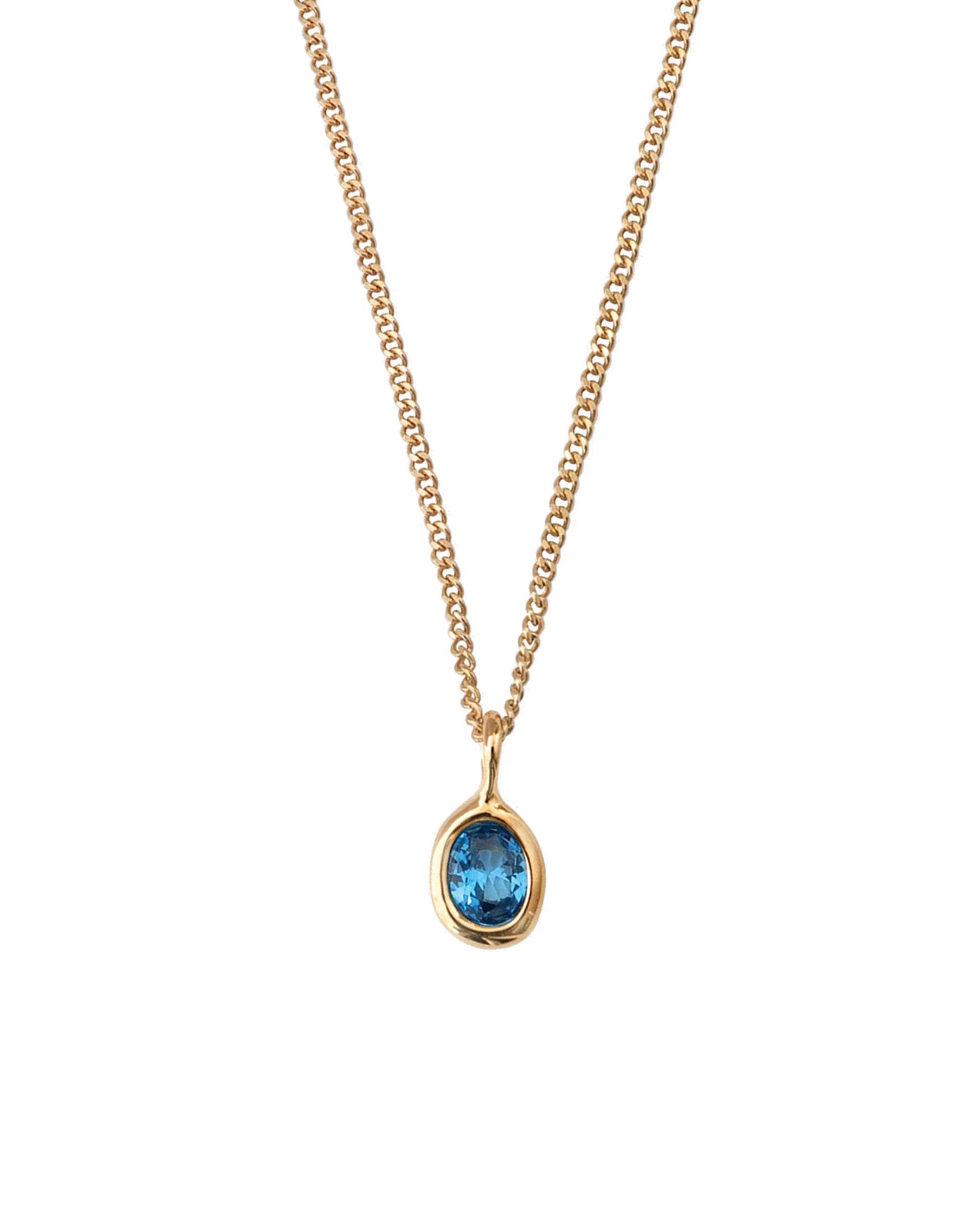 Kara Yoo-Ami Necklace-Necklaces-14k Gold Plated, Sky-Blue Ruby Jewellery-Vancouver Canada