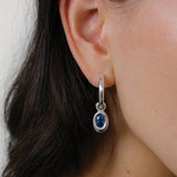 Ami Hoops Sterling Silver, Sky