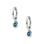 Ami Hoops Sterling Silver, Sky