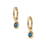 Ami Hoops 14k Gold Plated, Sky