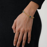 Ami Bracelet 14k Gold Plated, Sky
