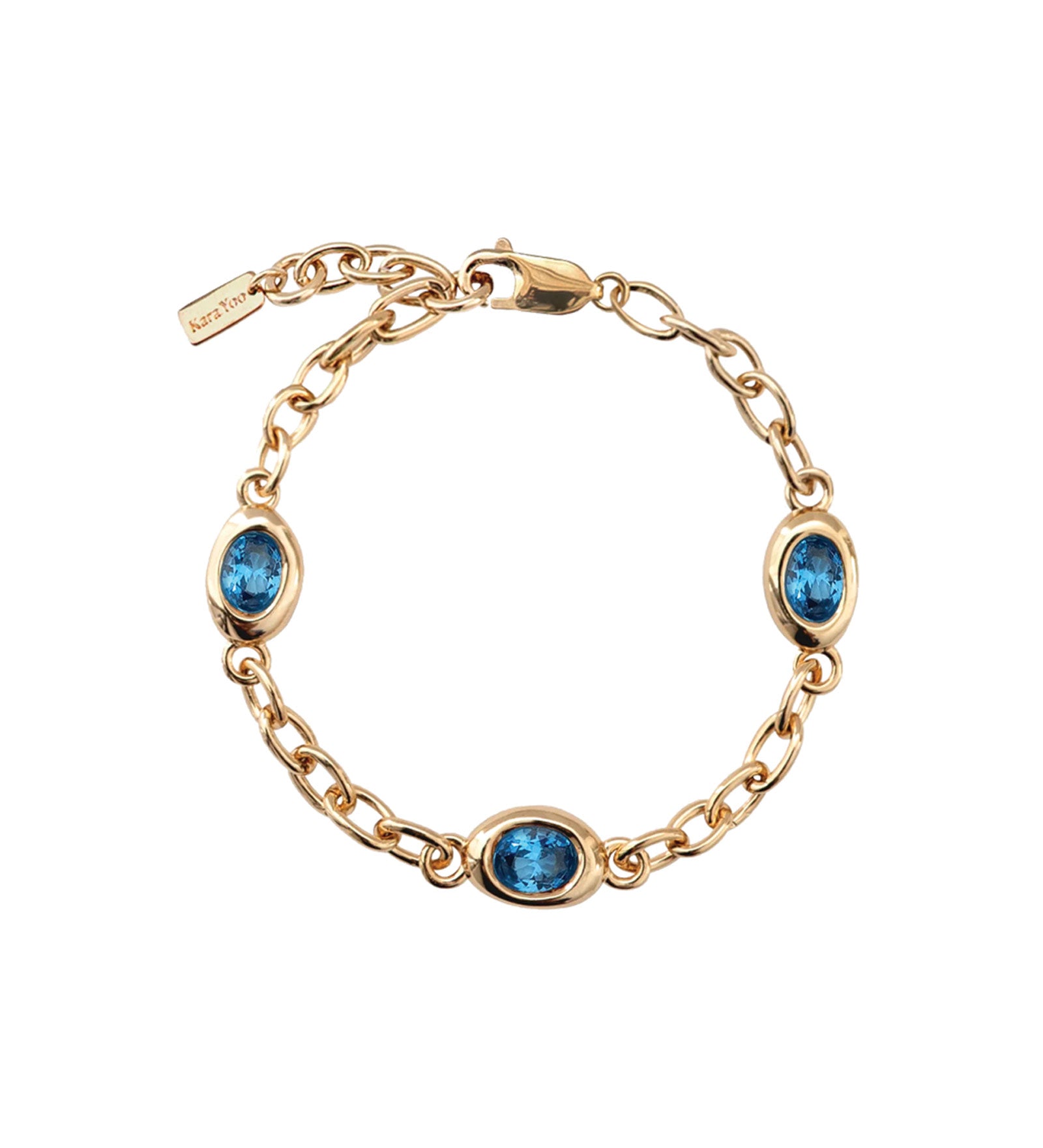 Ami Bracelet 14k Gold Plated, Sky