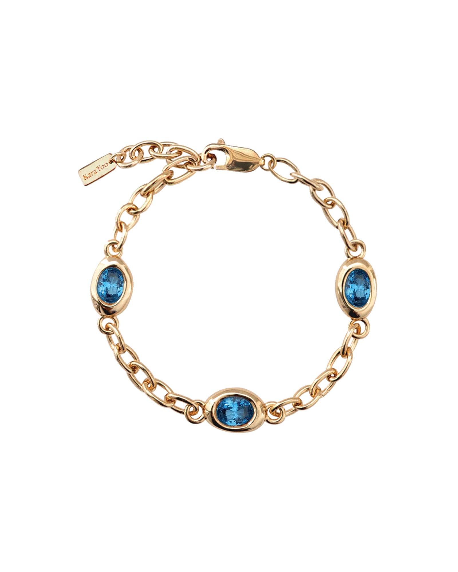 Ami Bracelet 14k Gold Plated, Sky
