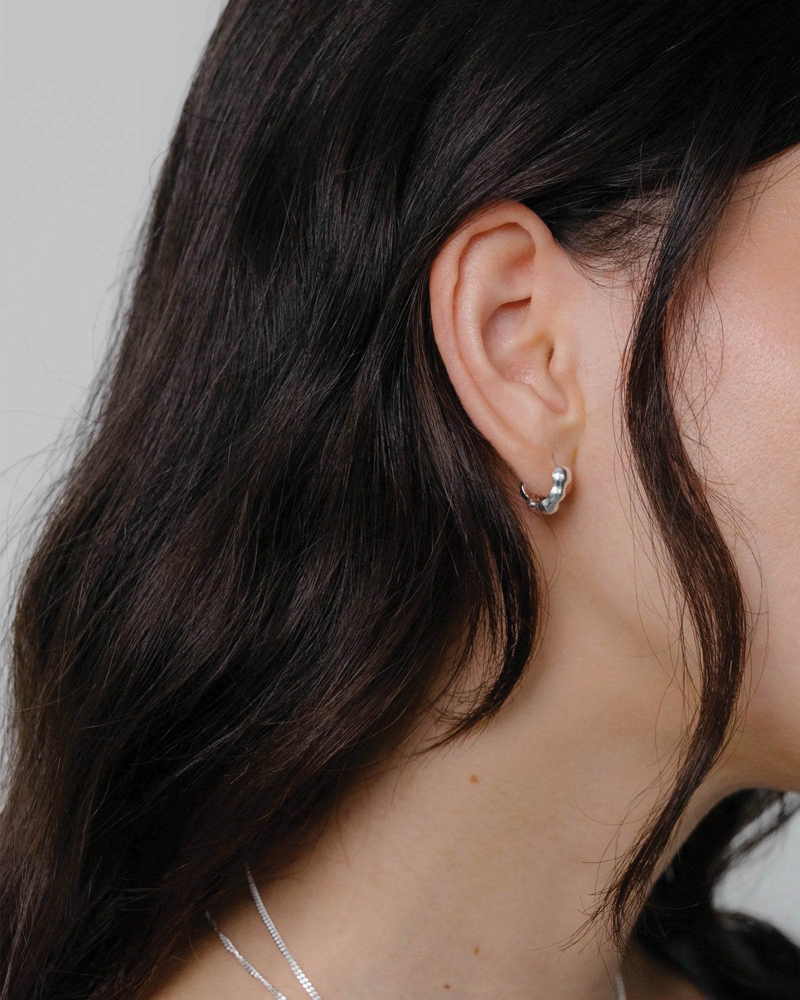 Lara Hoops, Small Sterling Silver