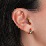 Kara Yoo-Lara Hoops | Small-Earrings-Blue Ruby Jewellery-Vancouver Canada