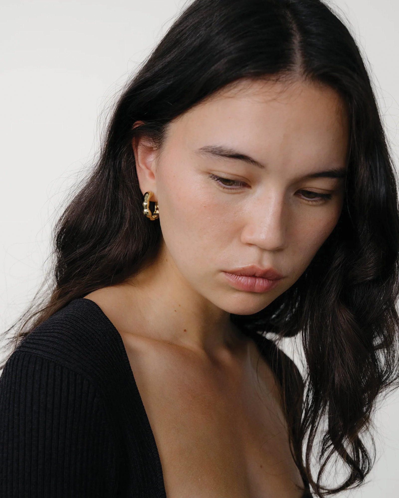 Lara Hoops, Medium 14k Gold Plated