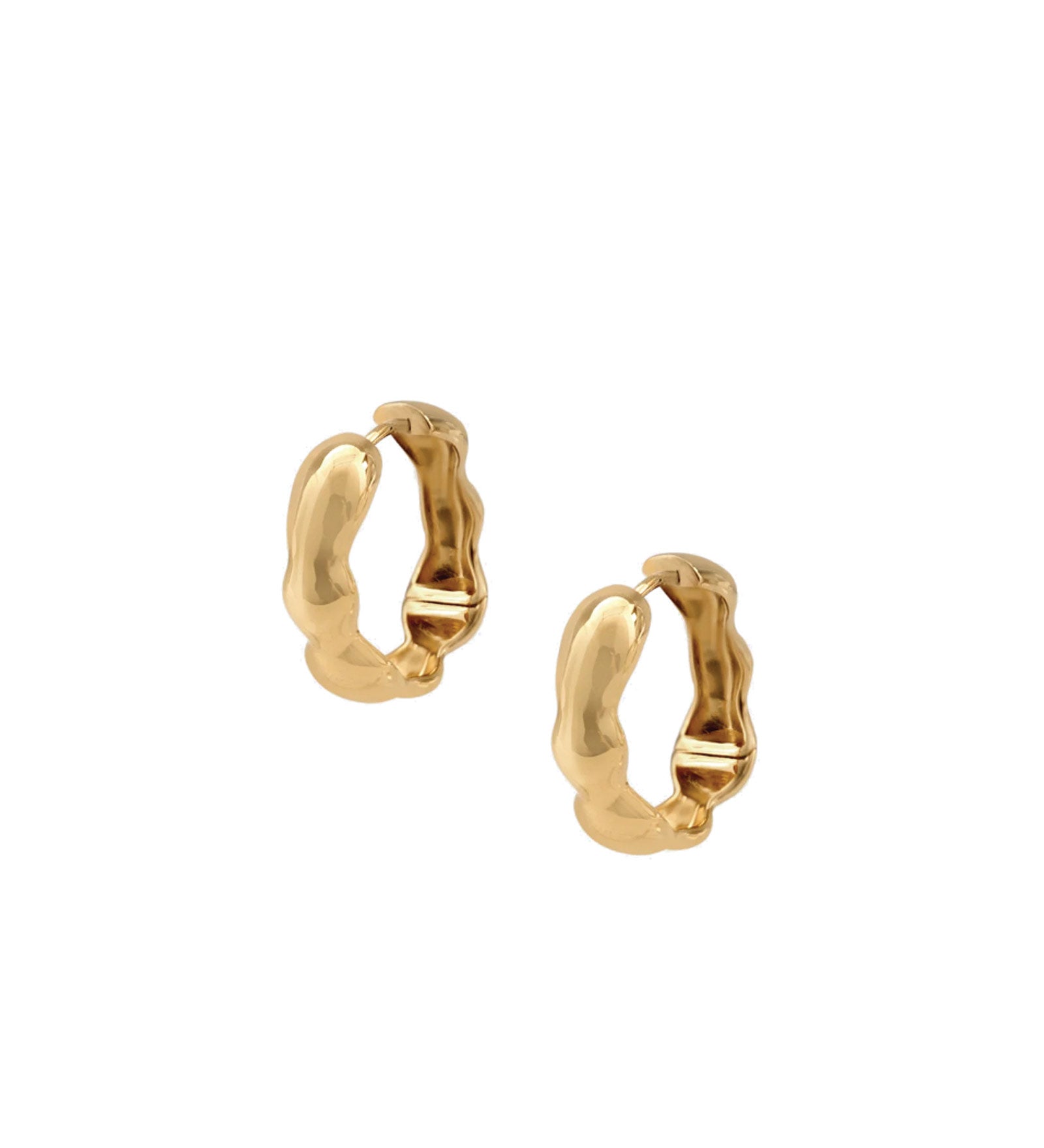 Lara Hoops, Medium 14k Gold Plated