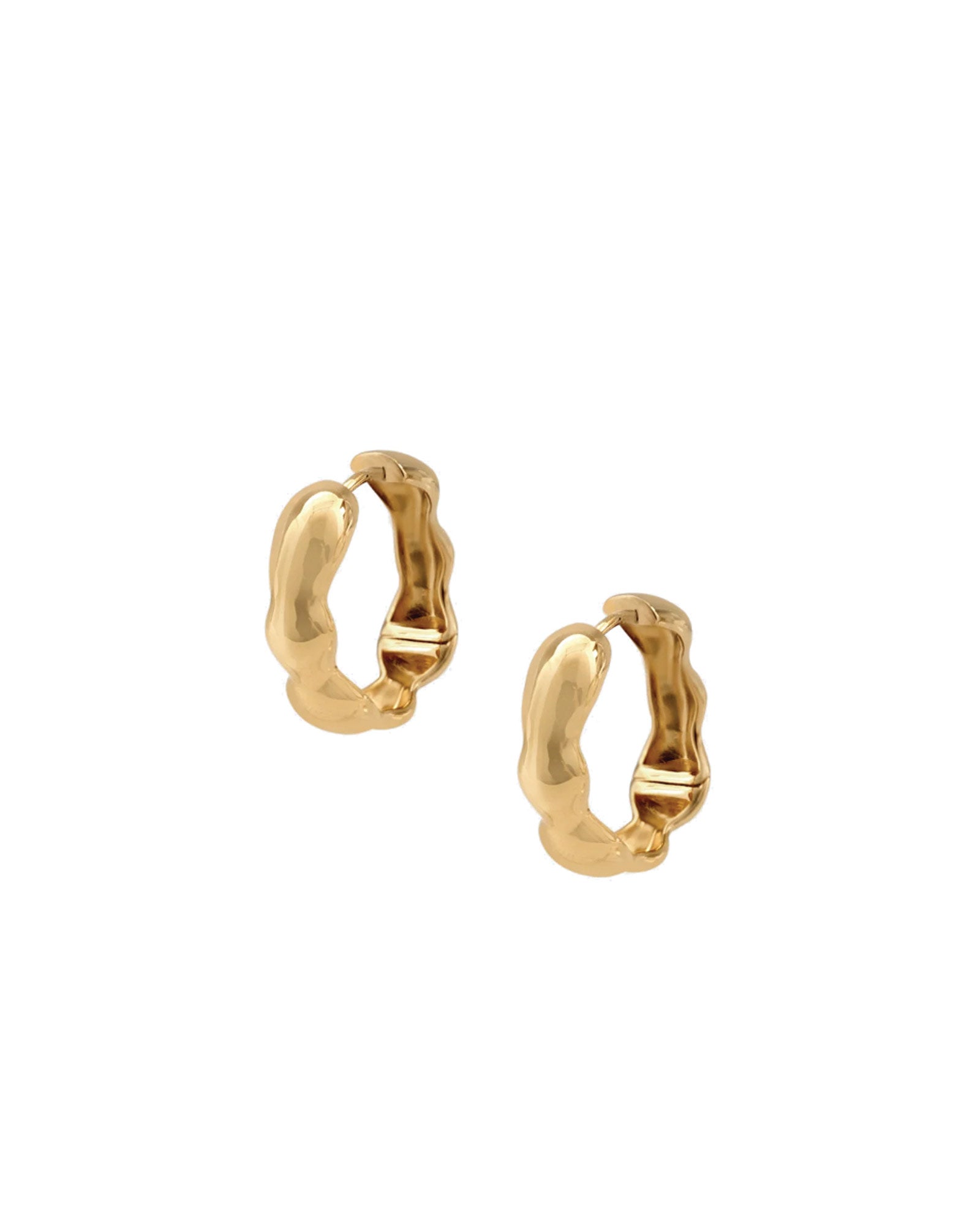 Lara Hoops, Medium 14k Gold Plated