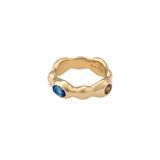 Mira Ring 14k Gold Plated, Coffee, Sky / 6