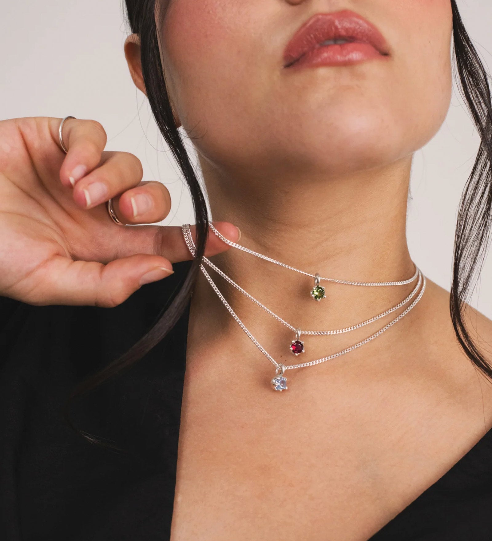 Kara Yoo-Birthstone Necklace-Necklaces-Blue Ruby Jewellery-Vancouver Canada