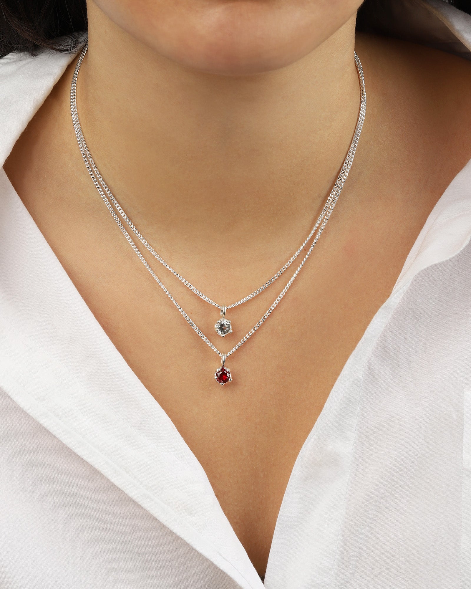 Kara Yoo-Birthstone Necklace-Necklaces-Blue Ruby Jewellery-Vancouver Canada