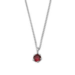 Kara Yoo-Birthstone Necklace-Necklaces-Sterling Silver, Garnet - January-Blue Ruby Jewellery-Vancouver Canada