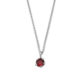 Kara Yoo-Birthstone Necklace-Necklaces-Sterling Silver, Garnet - January-Blue Ruby Jewellery-Vancouver Canada