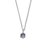 Kara Yoo-Birthstone Necklace-Necklaces-Sterling Silver, Amethyst - February-Blue Ruby Jewellery-Vancouver Canada