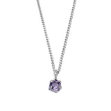Kara Yoo-Birthstone Necklace-Necklaces-Sterling Silver, Amethyst - February-Blue Ruby Jewellery-Vancouver Canada