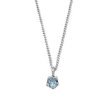 Kara Yoo-Birthstone Necklace-Necklaces-Sterling Silver, Aquamarine - March-Blue Ruby Jewellery-Vancouver Canada