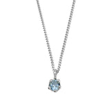 Kara Yoo-Birthstone Necklace-Necklaces-Sterling Silver, Aquamarine - March-Blue Ruby Jewellery-Vancouver Canada