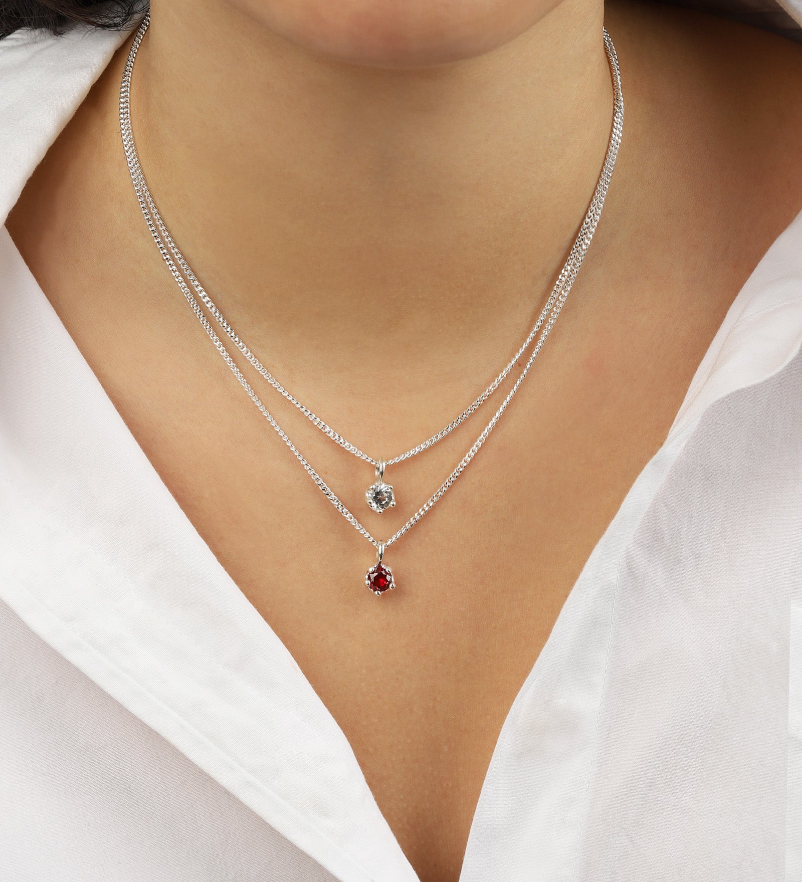 Kara Yoo-Birthstone Necklace-Necklaces-Blue Ruby Jewellery-Vancouver Canada
