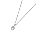 Birthstone Necklace Sterling Silver, White Sapphire