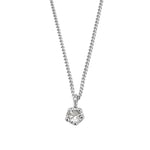 Kara Yoo-Birthstone Necklace-Necklaces-Sterling Silver, White Sapphire - April-Blue Ruby Jewellery-Vancouver Canada