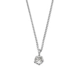 Kara Yoo-Birthstone Necklace-Necklaces-Sterling Silver, White Sapphire - April-Blue Ruby Jewellery-Vancouver Canada