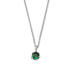 Kara Yoo-Birthstone Necklace-Necklaces-Sterling Silver, Emerald - May-Blue Ruby Jewellery-Vancouver Canada