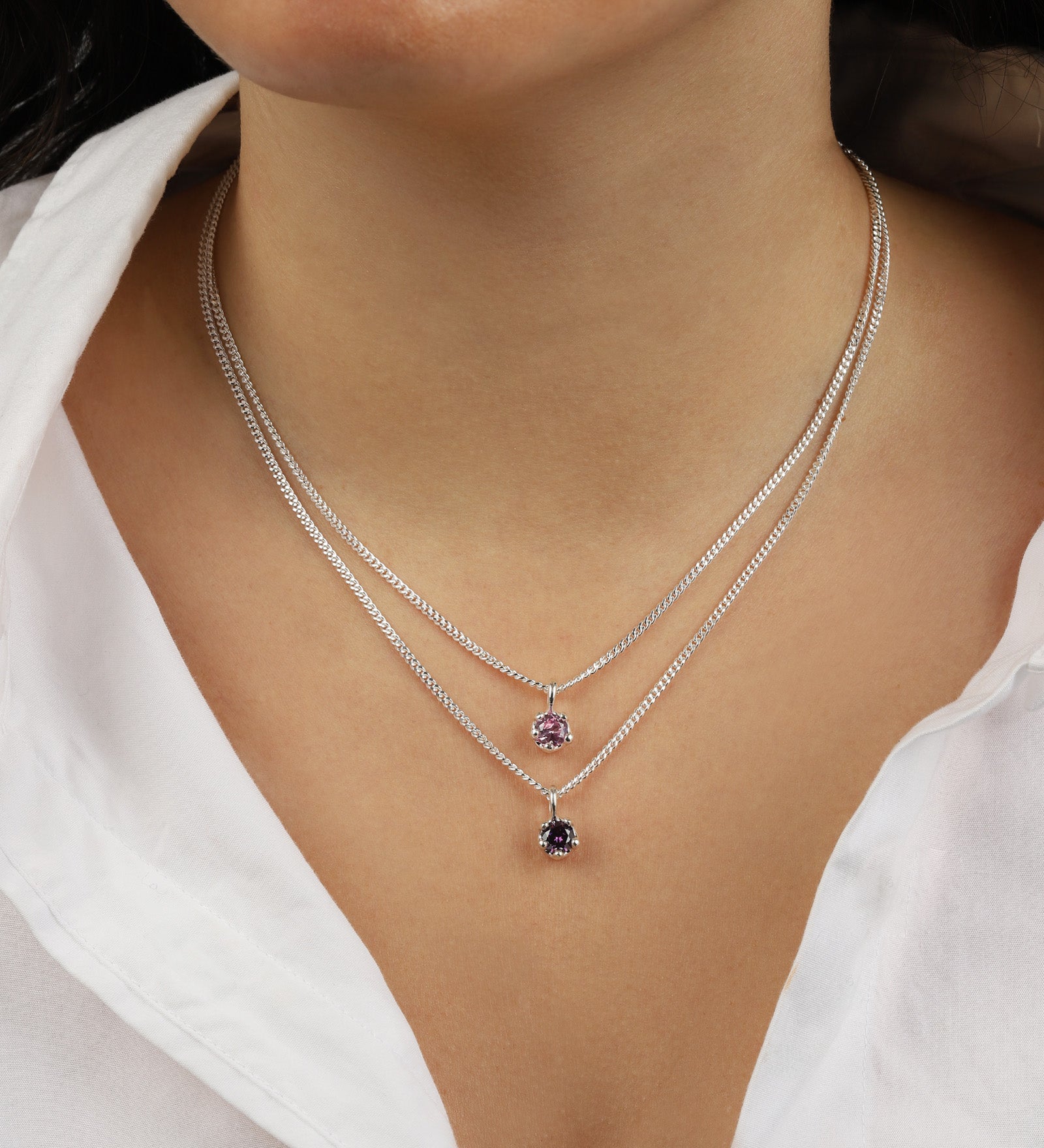 Kara Yoo-Birthstone Necklace-Necklaces-Blue Ruby Jewellery-Vancouver Canada