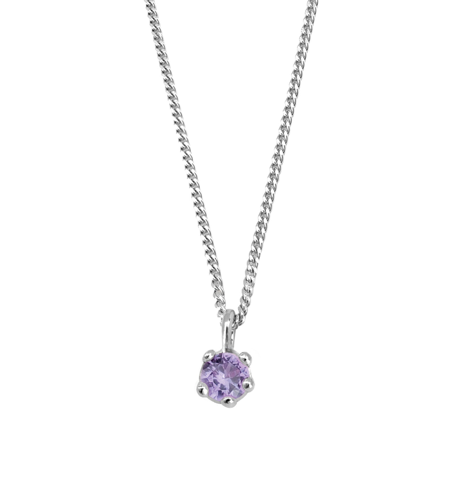 Kara Yoo-Birthstone Necklace-Necklaces-Sterling Silver, Alexandrite - June-Blue Ruby Jewellery-Vancouver Canada