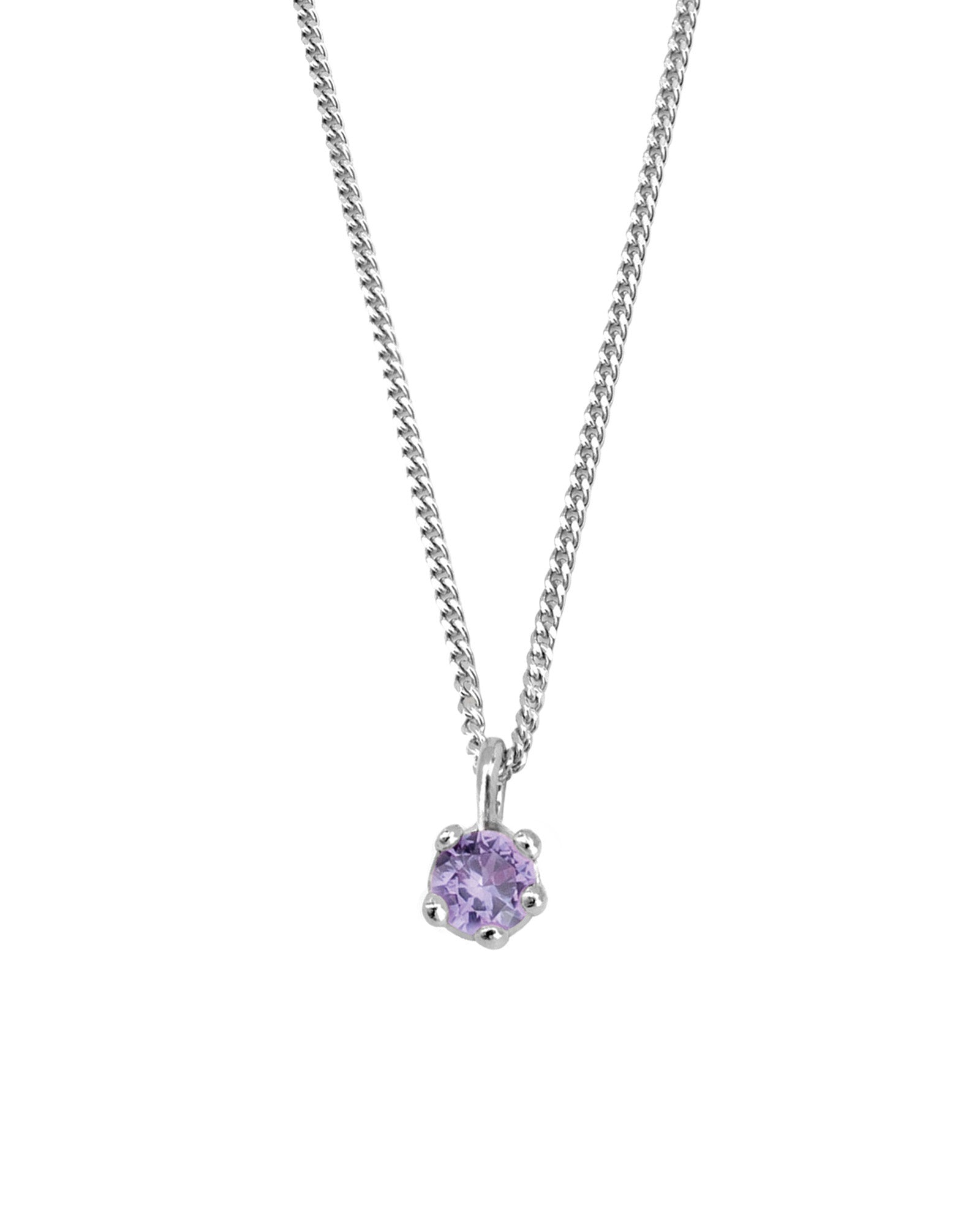 Kara Yoo-Birthstone Necklace-Necklaces-Sterling Silver, Alexandrite - June-Blue Ruby Jewellery-Vancouver Canada
