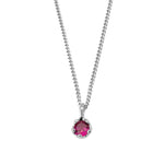 Kara Yoo-Birthstone Necklace-Necklaces-Sterling Silver, Ruby - July-Blue Ruby Jewellery-Vancouver Canada