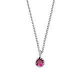 Kara Yoo-Birthstone Necklace-Necklaces-Sterling Silver, Ruby - July-Blue Ruby Jewellery-Vancouver Canada