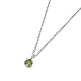 Birthstone Necklace Sterling Silver, Peridot