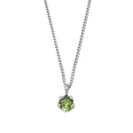 Kara Yoo-Birthstone Necklace-Necklaces-Sterling Silver, Peridot - August-Blue Ruby Jewellery-Vancouver Canada