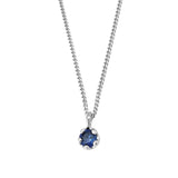 Kara Yoo-Birthstone Necklace-Necklaces-Sterling Silver, Sapphire - September-Blue Ruby Jewellery-Vancouver Canada