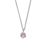 Kara Yoo-Birthstone Necklace-Necklaces-Sterling Silver, Pink Tourmaline - October-Blue Ruby Jewellery-Vancouver Canada