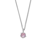 Kara Yoo-Birthstone Necklace-Necklaces-Sterling Silver, Pink Tourmaline - October-Blue Ruby Jewellery-Vancouver Canada