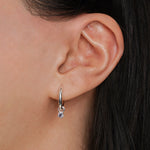 Kara Yoo-Birthstone Hoops-Earrings-Blue Ruby Jewellery-Vancouver Canada