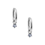 Birthstone Hoops Sterling Silver, Alexandrite
